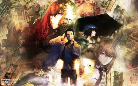 Steins Gate - rintaro okabe, anime, kurisu makise, steins gate, cool, mayuri shiina