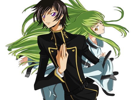 Code Geass - anime, green, girl, lelouch, code geass