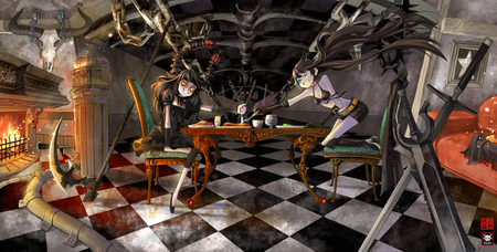 Black Rock Shooter - check, anime, black, girl