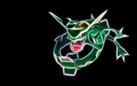 Rayquaza - anime, rare, pokemon, green, rayquaza