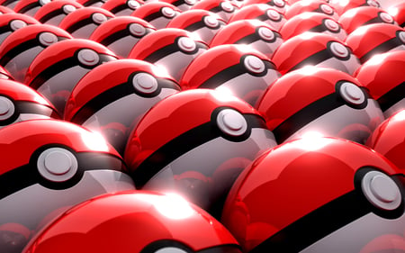 Pokeballs - anime, catch, pokeballs, red