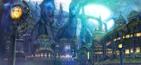 Highres city - pretty, abstract, fantasy, buildings