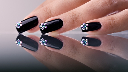 blak fingernails - nailart, black, finger, nails