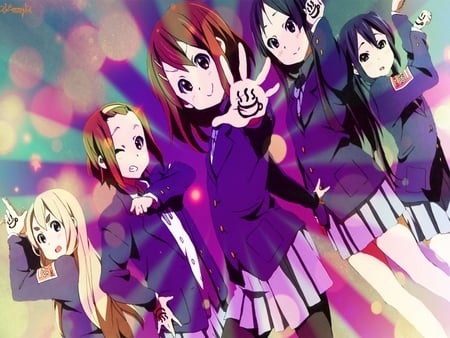 k-on! - yui, k-on, anime, after school tea time, ritsu, mugi, mio