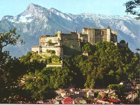 Salzburg Austria - austria, sky, trees, mountian