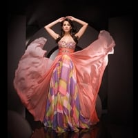 Pink evening dress