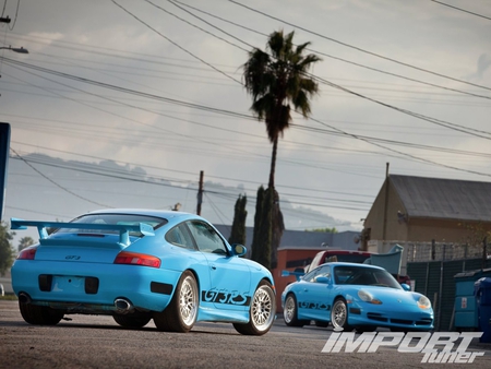 Fast Five Porsche Gt3 - gt3, wing, blue, import