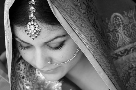 Bride - indian, black, bride, white