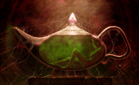 Genie - wallpaper, digital, monster, halloween, art, horror, fantasy, genie, picture, image