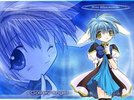 Mint Blancmanche - anime, mint blancmanche, galaxy angel, blue