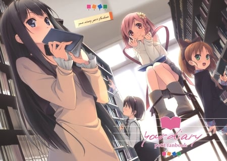 My Anime Wallpaper Collections No.3 - anime, your diary, pantsu, kantoku, minagawa yuuhi, ayase sayuki, long hair, short hair, manga, cube, hirosaki kanade, black hair, pink hair