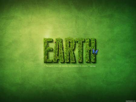 The Earth - word, butterfly, lady, bug, earth