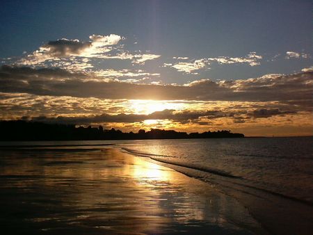 Sunset - see, beach, sunset