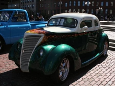 Hot Rod  - green, hotrod