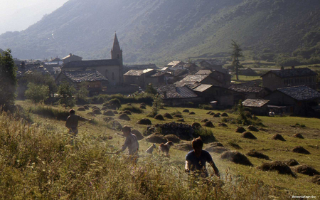 Bonneval-sur-Arc in the french Alps - vanoise, great, beautiful, village, france, architecture, morning, bonneval, picture, photography, mountain, colorful, savoie, mountains, cool, alps, beauty, spring, stones, church, field work, peaceful, work, houses, nice, people, house, sunrise, other