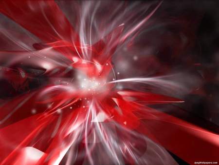 3D Red Explosion - white, red, 3d, fractal, explode