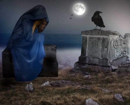 Loss - sorrow, loss, goth, grave, raven