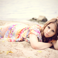 model on the sand