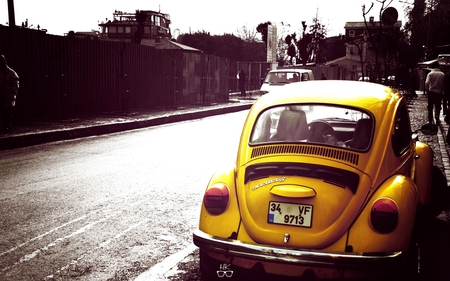 Volkswagen - cars, wallpaper, yellow, volkswagen