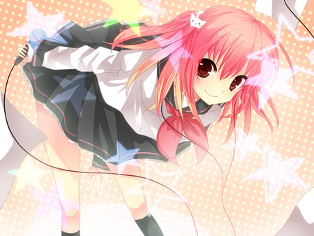 School Girl - skirt, girl, anime girl, kawai, school uniform, cool, anime, cute, school girl