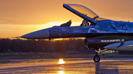 rescue - aircraft, plane, sunset, photography