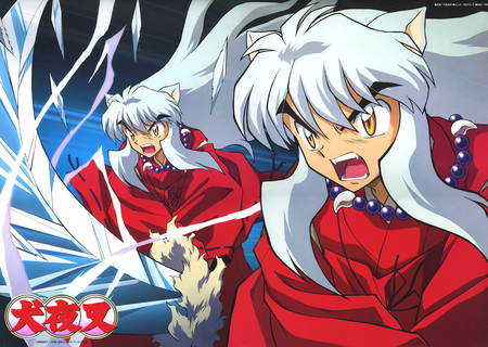 Inuyasha - sword, inuyasha, longhair, demon