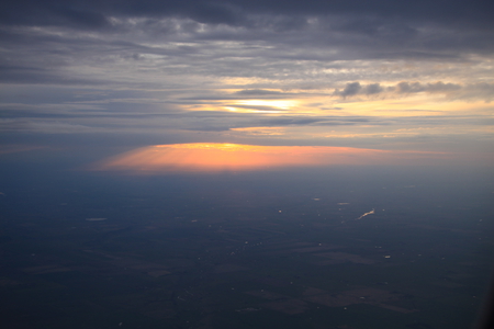 Sunsets from my plane  - clouds, white, red, photography, earth, sunsets, sun