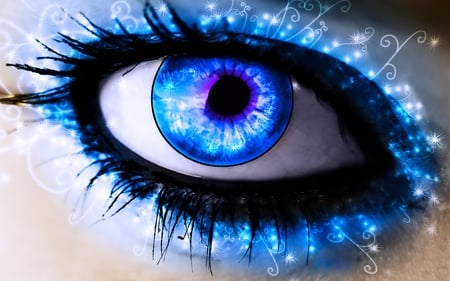 EYE OF THE BEHOLDER - cornea, make up, blue, design, eye