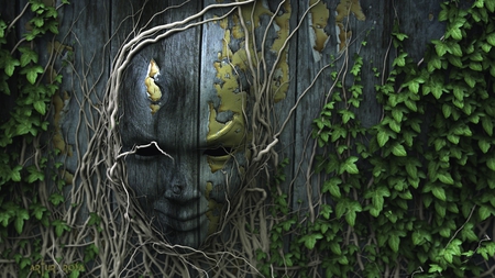 mystical face - nature, mystical, wallpaper, entity