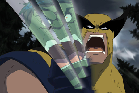 Wolverine with The Hulk reflection - wolverine, the hulk, claws, reflection