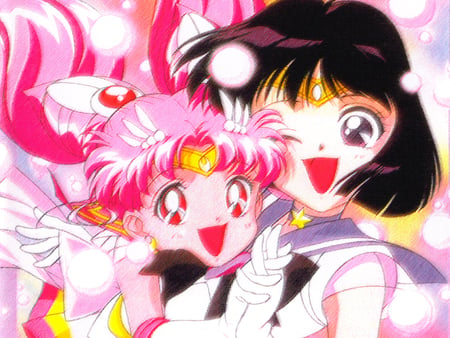 Sailor Friends - sailor saturn, sailor moon, saturn, friends, sailor chibi-moon