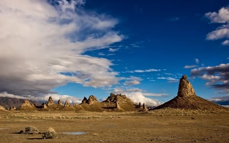 arid-landscape - nature, sky, view, landscape, clouds, blue, beautiful, scenery