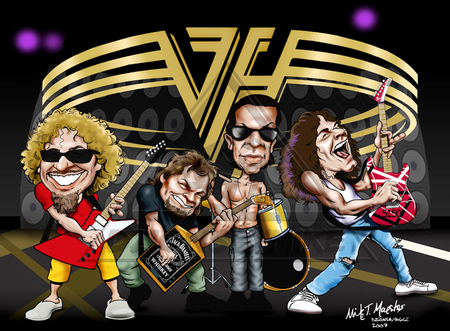 Van Halen-(cartoon) - music, musicians, cartoon, people