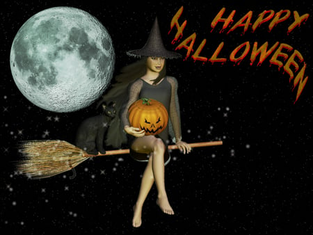 Sexy halloween - witch, moon, halloween, october 31, holiday