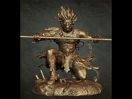 Monkey king - fantasy, warrior, picture, image, digital, monkey king, art