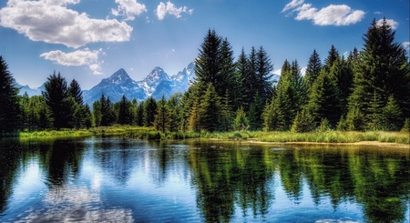 Mountains - lake, forest, mountains, nature