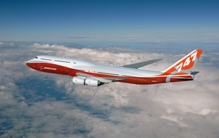 Boeing 747-8i - airplane, aircraft, jumbo jet, boeing