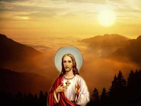 Jesus the Savior - sunshine, sky, sun, religion, god, christianity, christ, jesus, cloud