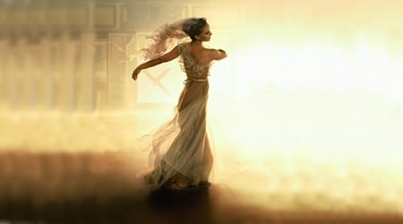 Dancing in this dream - dress, dancing, dream, woman