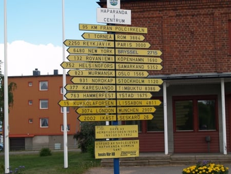 ROAD SIGNS - grass, road, flags, signs