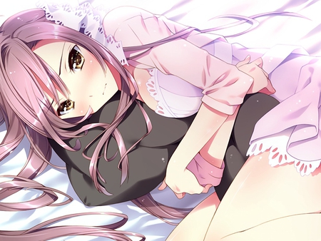 I'm Scared - hot, game, girl, pink, anime, sweet, cg