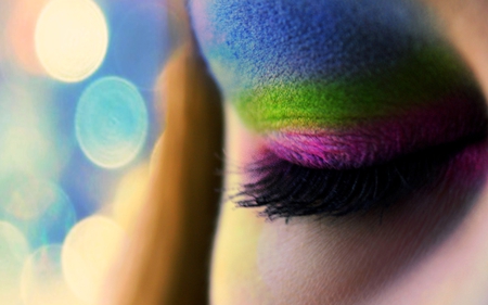 NEON EYE SHADOW - neon, girl, make up, eye, eye shadow