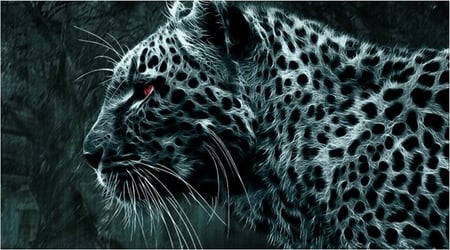 Digital leopard - feline, leopard, animal, digital