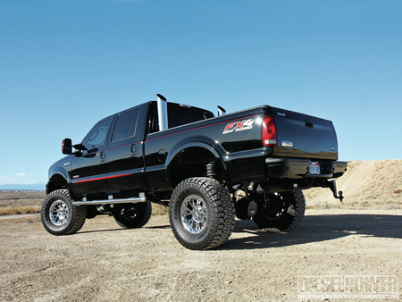 Power, Longevity, And Good Looks - truck, diesel, black, ford