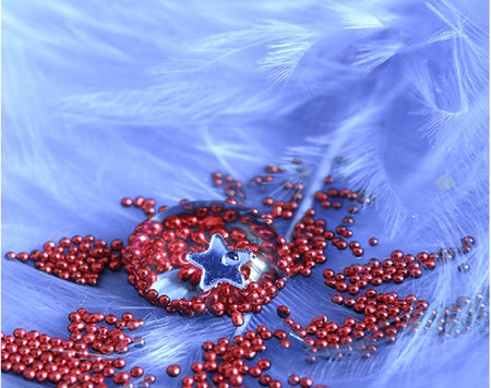 soft breeze - star, blue, red, cute, beads, others