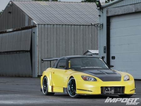 A Dream Realized - yellow, import, black wheels, wing