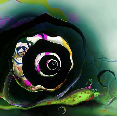 Abstract Snail - mind teasers, abstract, fantasy, snail, other