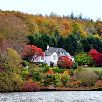 house in autumn