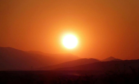 Beautiful Sunset - red, beauty, beautiful, photo, sun, sky, bright, light, gold, photography, orange, sunset, nature, mountain, bulgaria