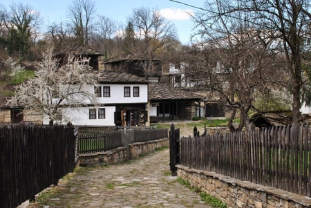 Bojenci - pretty, wood, blossom, spring, photo, historical, old, nice, houses, photography, seasn, tree, village, bloom, white, nature, bridge, bulgaria